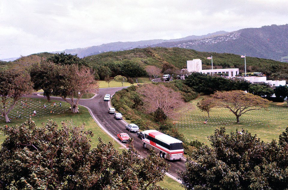 Punch Bowl National Cemetery, Oahu, Hawaii (April 1977)
